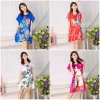 Chinese-style summer pajamas, women's faux silk plus-size nightgown, silk women's fatten pajamas, home wear Specification image